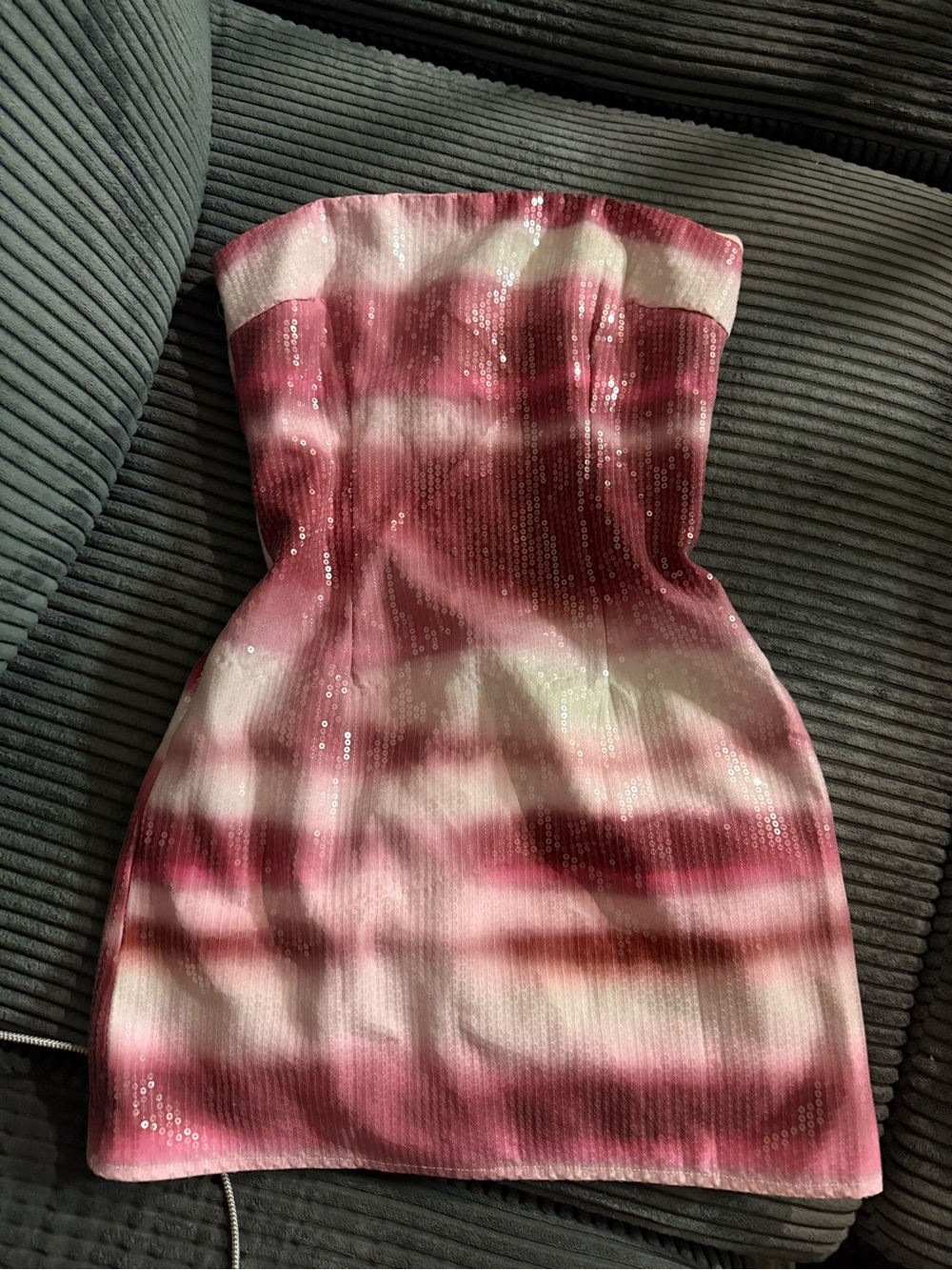 WHITE FOX pink and white sequin dress Lola Halloween